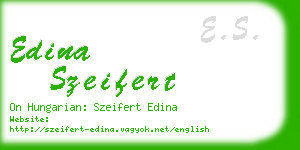 edina szeifert business card